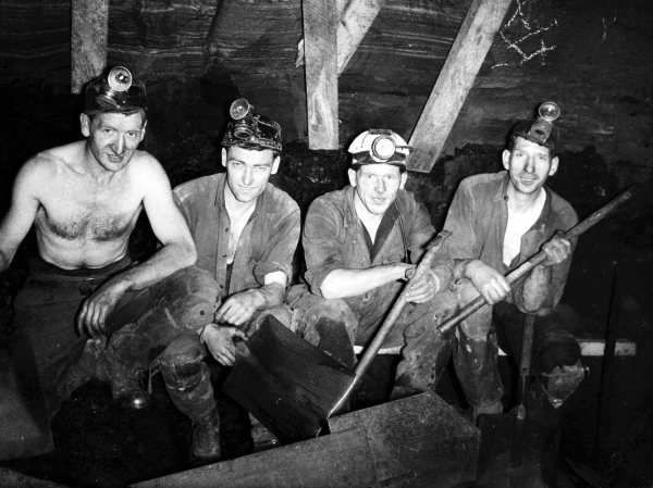 Photograph - Miners at The Fleets – J McNeill, P Murray, M Gordon, R Thompson