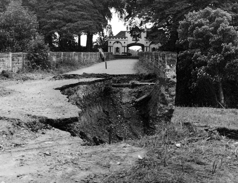 Spilmersford Bridge, damaged in floods of 1948